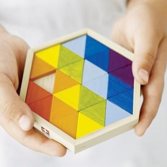 Hape Mini Mixed Shape Geometric Mosaic Puzzle Toy - Picture 10 of 11